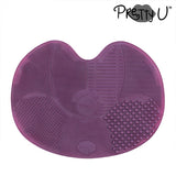 Almohadilla de Limpieza para Pinceles de Maquillaje Pretty U