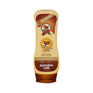 Loción Solar Instant Bronzer Australian Gold SPF 50 (237 ml)