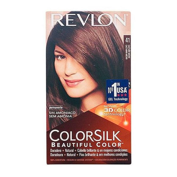 Tinte sin Amoniaco Colorsilk Revlon Beautiful Color 41 Castaño (Reacondicionado A+)