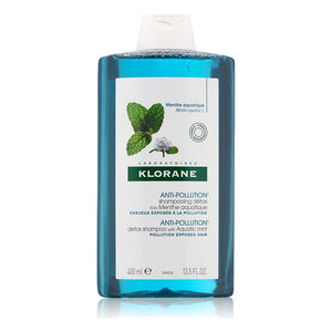 Champú antioxidante Anti-Pollution Klorane Menta (400 ml)