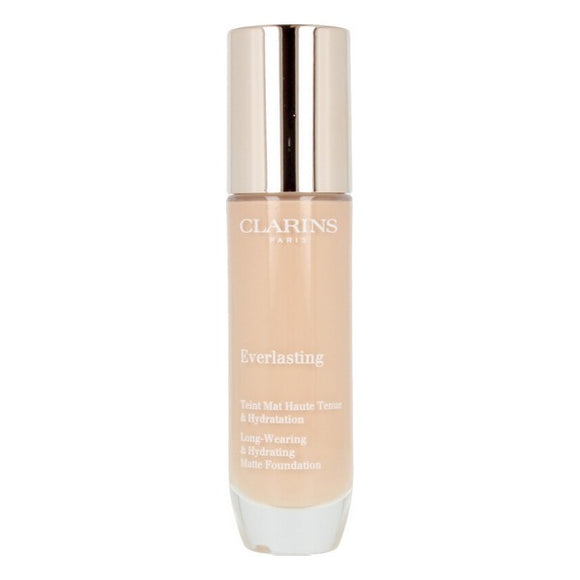 Base de Maquillaje Fluida Everlasting Clarins Apto para todo tipo de pieles 109C-wheat (30 ml)