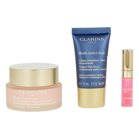 Set de Cosmética Mujer Multi Active Jour Toutes Peaux Clarins (3 pcs)