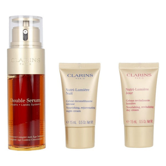 Set de Cosmética Unisex Double Serum & Nutri-Lumière Clarins (3 pcs)