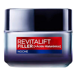 Sérum L'Oréal Paris Dermo Expertise - Revitalift Filler Crema Antiarrugas de Noche 50 ml Con ácido hialurónico (Reacondicionado