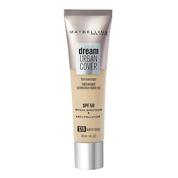 Base de Maquillaje Fluida Dream Urban Cover Maybelline 128-warm nude Spf 50 (30 ml)