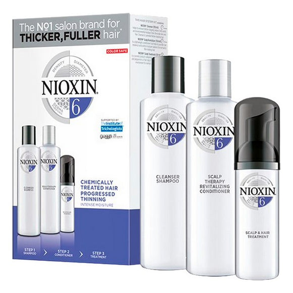 Set de Peluquería Unisex System 6 Nioxin (3 pcs) Anticaída Cabellos teñidos