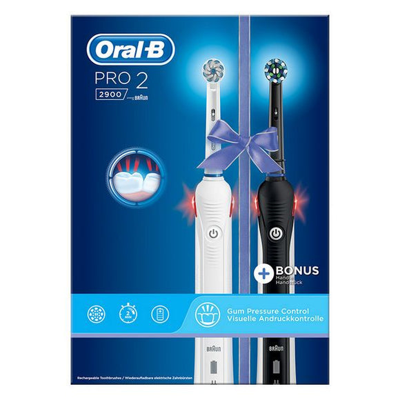 Cepillo de Dientes Eléctrico Oral-B Pro 2 2900 (2 pcs)