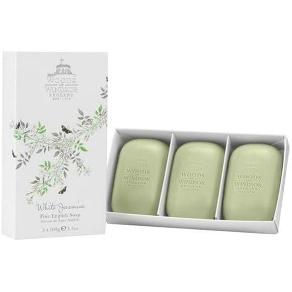 Pastillas de Jabón Woods of Windsor White Jasmine (3 x 100 g)