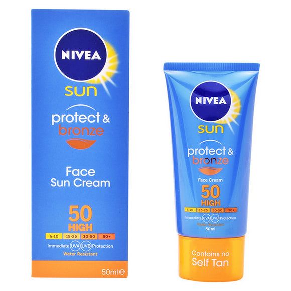 Protector Solar Facial Protect & Bronze Nivea SPF 50 (50 ml)