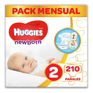 Pañales desechables Huggies Newborn T-2 (210 Piezas) (Reacondicionado A+)