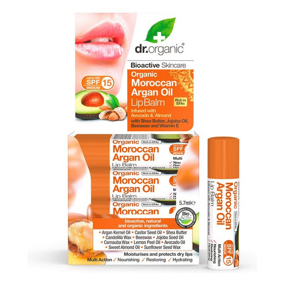 Bálsamo Labial Moroccan Argan oil Dr.Organic (5,7 ml)