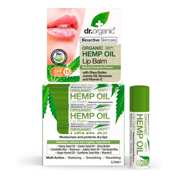 Bálsamo Labial Hemp Oil Dr.Organic (5,7 ml)