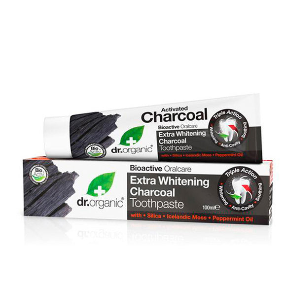 Pasta de Dientes Blanqueadora Charcoal Dr.Organic (100 ml)