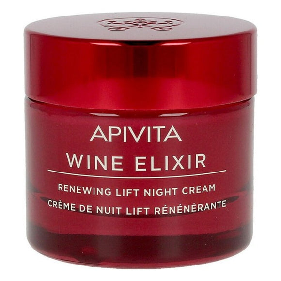 Crema Antiarrugas de Noche Wine Elixir Apivita (50 ml)