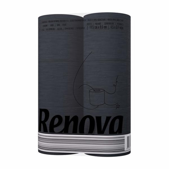Papel Higiénico Renova Negro (2 x 6 pcs) (Reacondicionado A+)