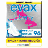 Compresas con Alas Evax Liberty (96 pcs) (Reacondicionado A+)