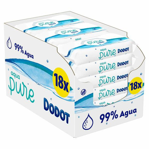 Toallitas Dodot Aqua Pure 99 % agua (18 x 48 uds) (Reacondicionado A+)