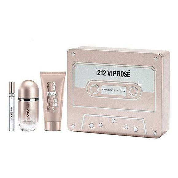 Set de Perfume Mujer 212 VIP Rosé Carolina Herrera EDP (3 pcs)