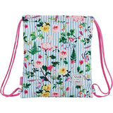 Bolsa Mochila con Cuerdas Garden Blanco Azul cielo