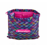 Bolsa Mochila con Cuerdas Benetton Fucsia