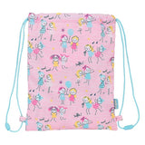 Bolsa Mochila con Cuerdas Glow Lab Best Friends Rosa