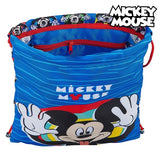 Bolsa Mochila con Cuerdas Mickey Mouse Me Time Azul Rojo