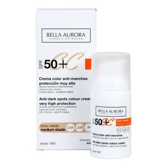 Crema Antimanchas Cc Cream Bella Aurora Tono medio