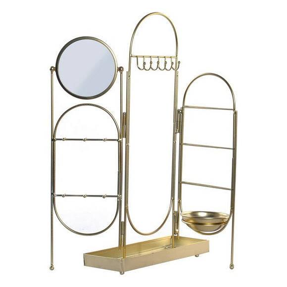 Joyero de Pie DKD Home Decor Metal Espejo Chic (11 x 11 x  cm) (46 x 10 x 51 cm)