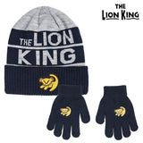 Gorro y Guantes The Lion King 74324 Gris (2 Pcs)
