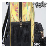 Mochila Casual Spongebob 72721 Dorado Negro (30 x 42 x 14 cm)