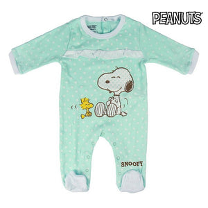 Pelele de Manga Larga para Bebé Snoopy 74652 Turquesa