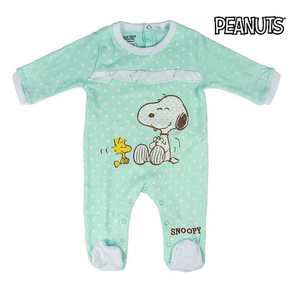 Pelele de Manga Larga para Bebé Snoopy 74652 Turquesa
