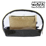 Neceser Mickey Mouse Dorado Negro (2 Pcs)