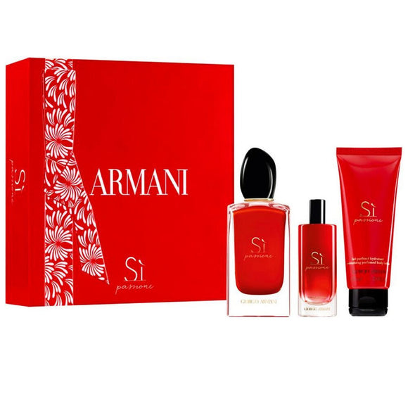 Set de Perfume Mujer Armani Sí Passione (3 pcs)