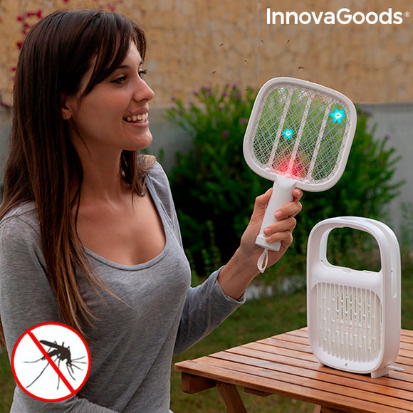 Lámpara Antimosquitos y Raqueta Matainsectos Recargable 2 en 1 Swateck InnovaGoods