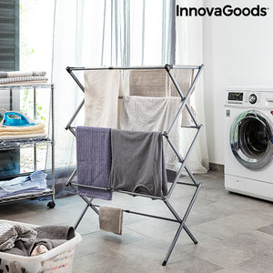 Tendedero Metálico Plegable y Extensible con 3 Alturas Cloxy InnovaGoods (11 Barras)
