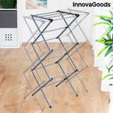 Tendedero Metálico Plegable y Extensible con 3 Alturas Cloxy InnovaGoods (11 Barras)