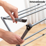 Tendedero Metálico Plegable y Extensible con 3 Alturas Cloxy InnovaGoods (11 Barras)