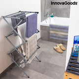 Tendedero Metálico Plegable y Extensible con 3 Alturas Cloxy InnovaGoods (11 Barras)