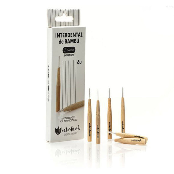 Cepillo de Dientes Interdental Naturbrush 0.60 mm Bambú (6 pcs)