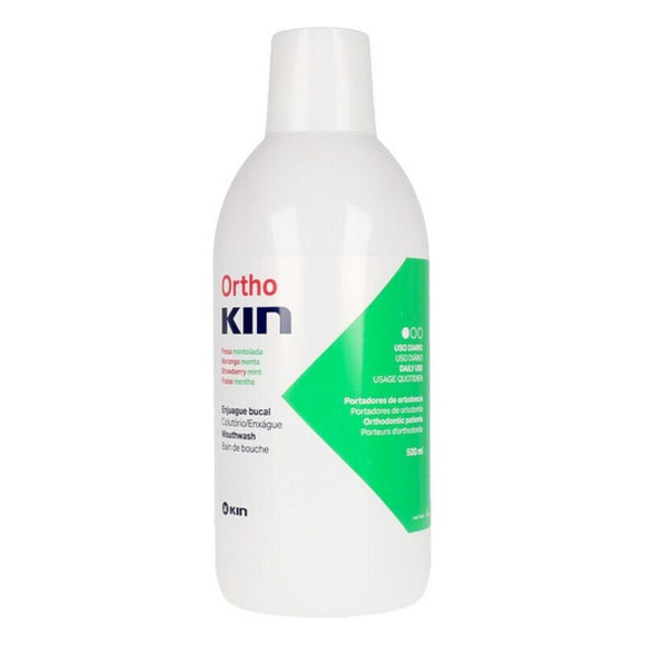 Enjuague Bucal Ortho Kin Fresa Mentolado (500 ml)