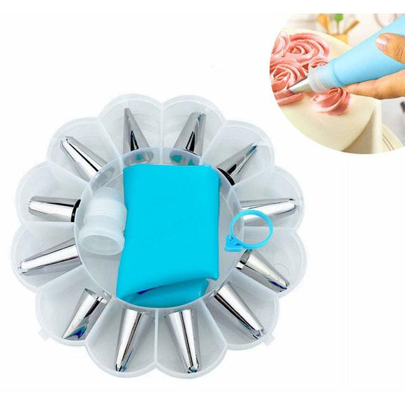 Manga Pastelera Silicona (14 pcs) (Reacondicionado D)