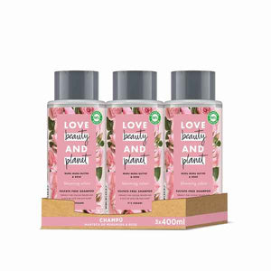 Champú Love Beauty And Planet Muru Muru Butter & Rose (3 x 400 ml) (Reacondicionado A+)