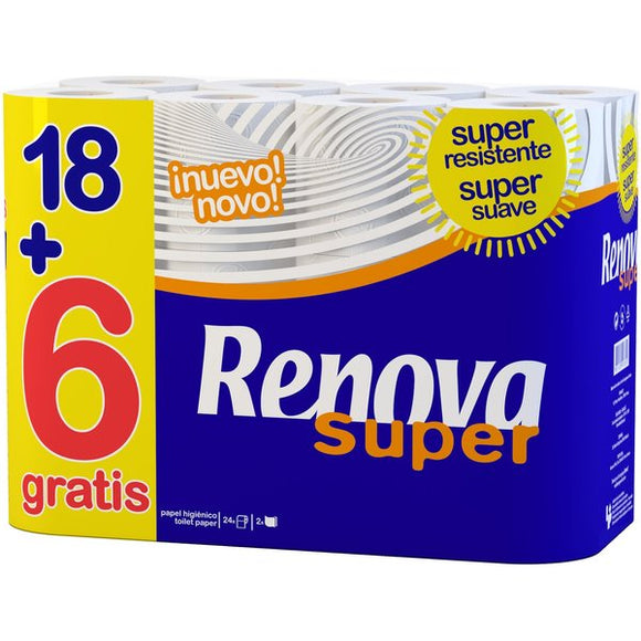 Papel Higiénico Super Renova Blanco (24 uds) (Reacondicionado A+)