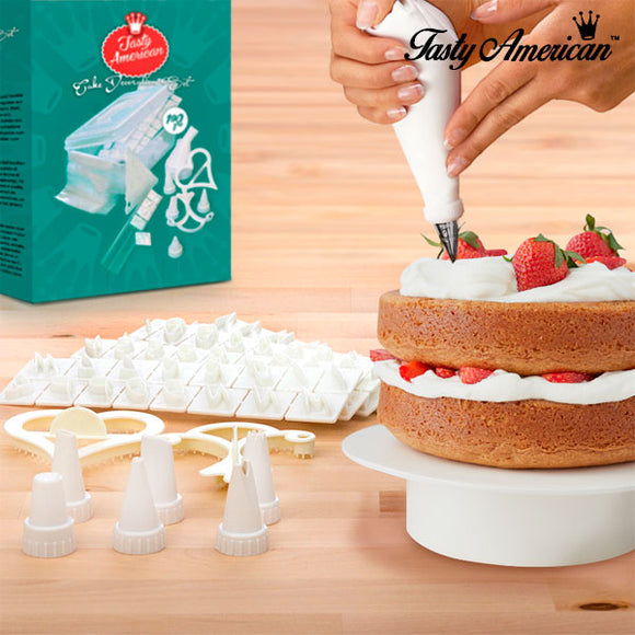 Kit de Decoración de Tartas Tasty American (100 piezas)