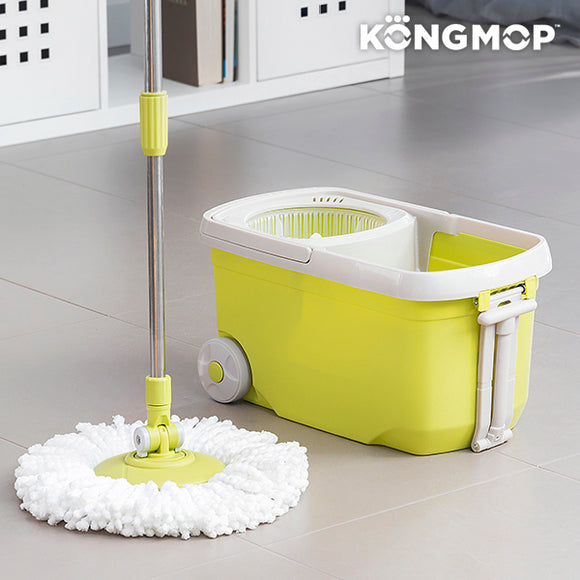 Fregona Giratoria y Cubo con Ruedas Kong Mop