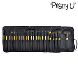 Set de 24 Pinceles de Maquillaje Pretty U