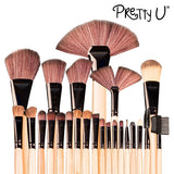 Set de 24 Pinceles de Maquillaje Pretty U