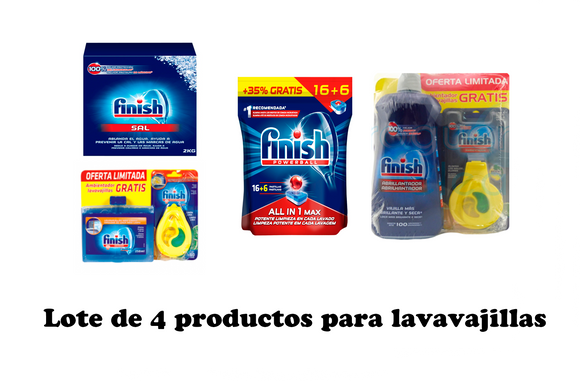 Lote pack  4 productos para el uso del Lavavajillas (escogidos por Merce).