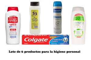 Lote de 6 productos para la higiene personal (escogidos por Merce)